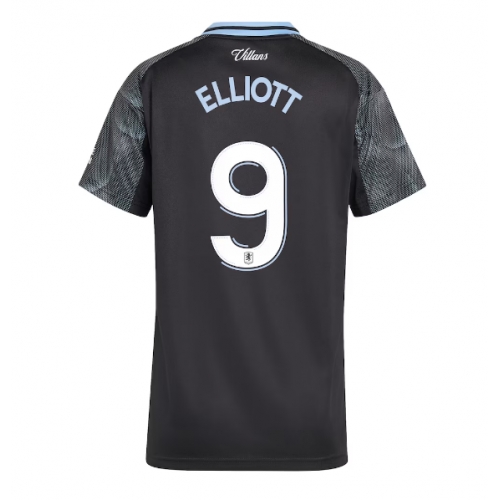 Billige Fotballdrakt Aston Villa Harvey Elliott #9 Replika Bortedrakt Dame 2025-26 Kortermet Billige Fotballdrakt Aston Villa Harvey Elliott #9 Replika Bortedrakt Dame 2025-26 Kortermet